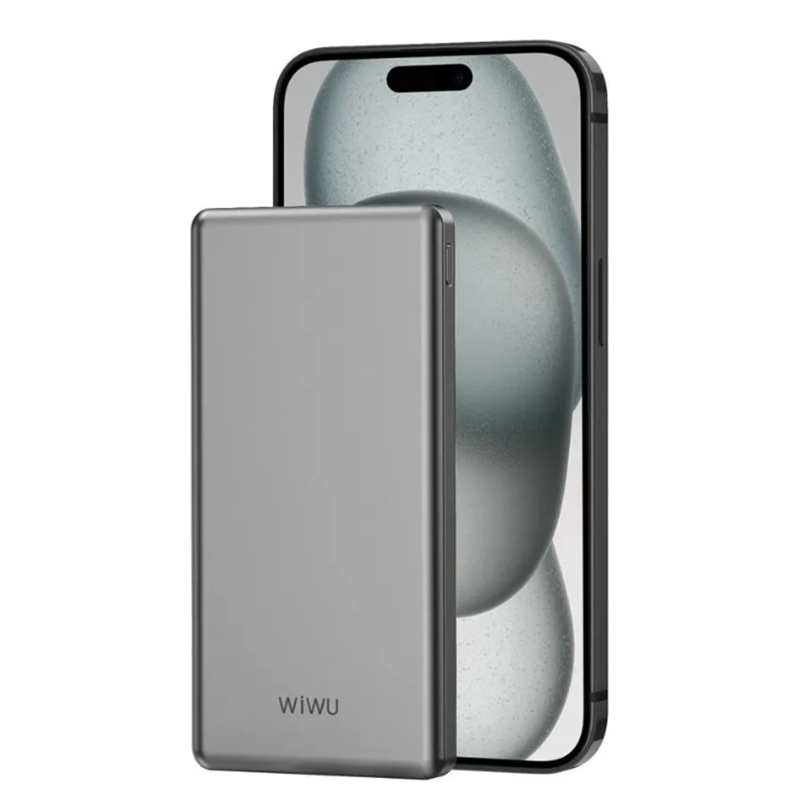 Внешний аккумулятор Wiwu Power Bank Wi-P013 Ultra Slim 10000mAh Grey 6976195097009