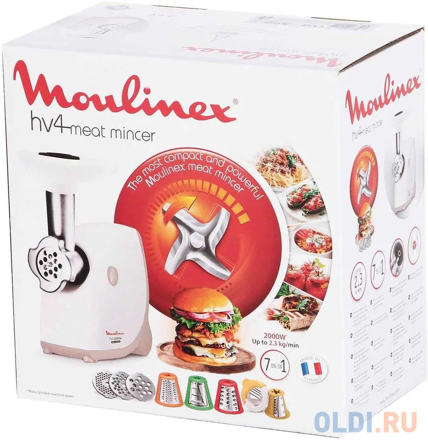 Электромясорубка Moulinex ME476132 400 Вт белый бежевый