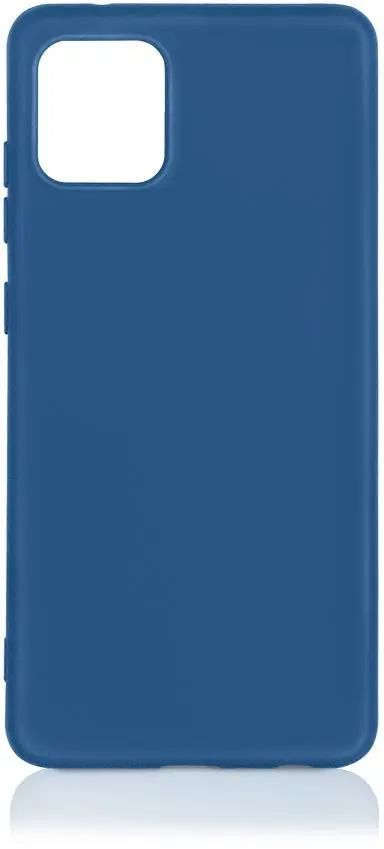 Чехол-накладка DF для смартфона Samsung Galaxy A03, силикон, микрофибра, синий (sOriginal-34)
