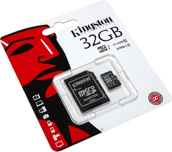 Карта памяти MicroSDHC Kingston