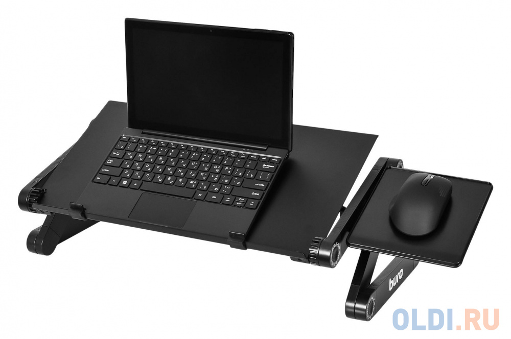 Стол для ноутбука Buro BU-803 столешница металл черный 48x26см