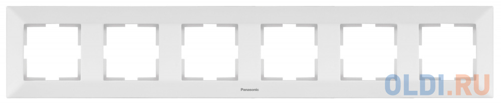 Рамка Panasonic Arkedia WMTF08062WH-RU 6x горизонтальный монтаж пластик белый (упак.:1шт)
