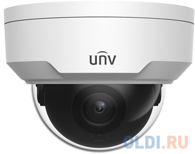 Uniview Видеокамера IP купольная антивандальная, 1/3&quot; 4 Мп КМОП @ 30 к/с, ИК-подсветка до 30м., 0.01 Лк @F2.0, объектив 4.0 мм, DWDR, 2D/3D DNR,