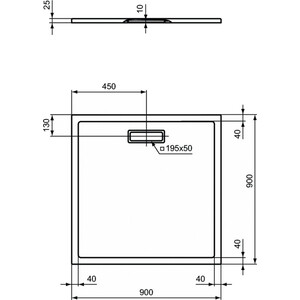 Душевой поддон Ideal Standard Ultraflat New 90х90 черный (T4467V3) в Москвe