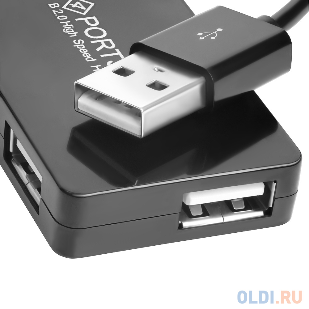 Концентратор USB 2.0 Green Connection GCR-UH244B 4 x USB 2.0 черный