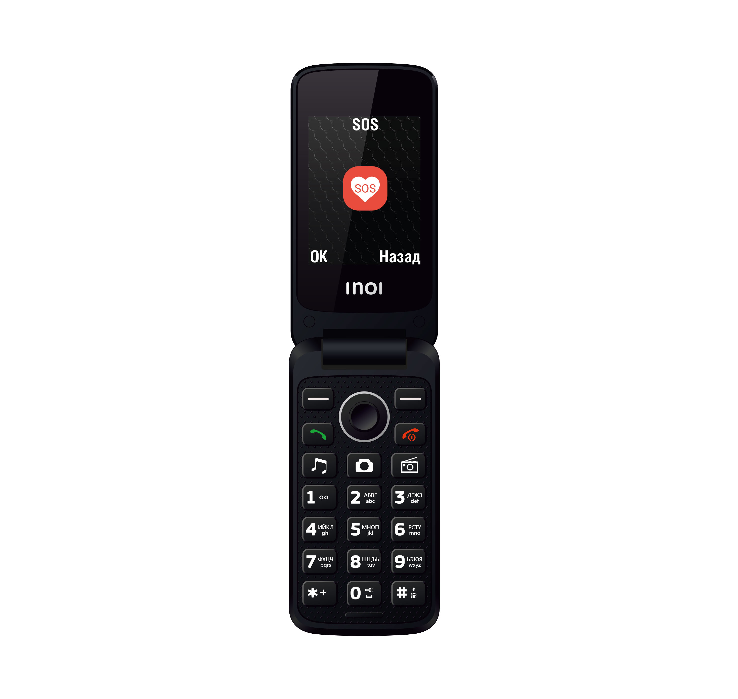 Мобильный телефон INOI 247B, 2.4" 320x240 TFT, 32Mb, BT, 2-Sim, 800 мА·ч, черный (4660042752648)