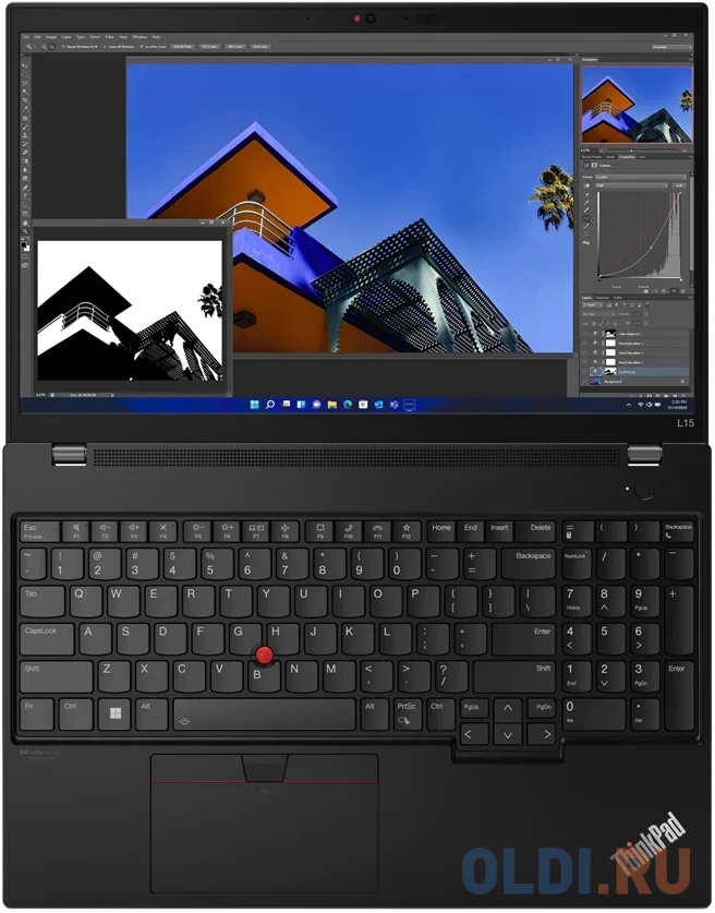 Ноутбук Lenovo ThinkPad L15 G3 Core i5 1235U 8Gb SSD256Gb Intel UHD Graphics 15.6" IPS FHD (1920x1080) Windows 11 Professional 64 black WiFi BT C