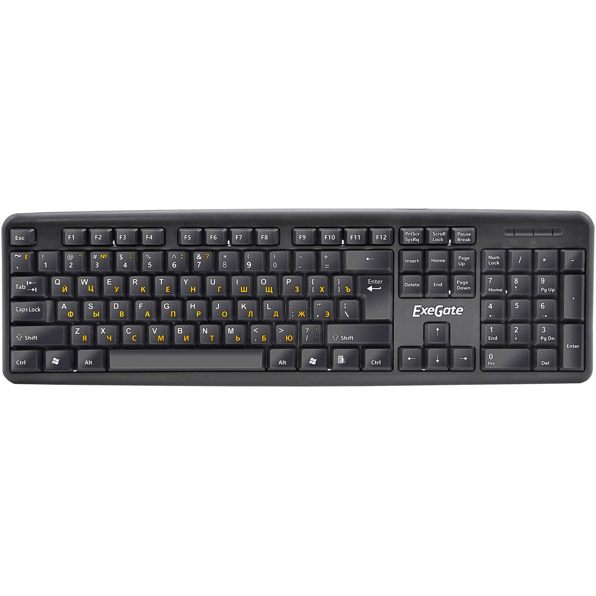 Клавиатура проводная Exegate LY-331L2, мембранная, USB, черный (EX279939RUS)