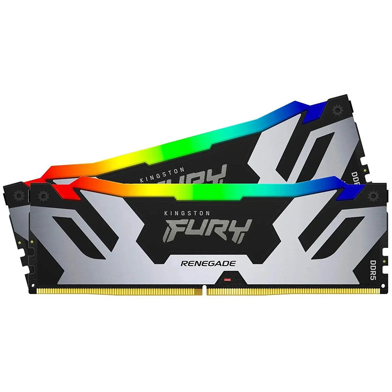 Модуль памяти Kingston Fury Renegade Silver RGB DDR5 DIMM 6800MHz PC-54400 CL36 - 32Gb (2х16Gb) KF568C36RSAK2-32