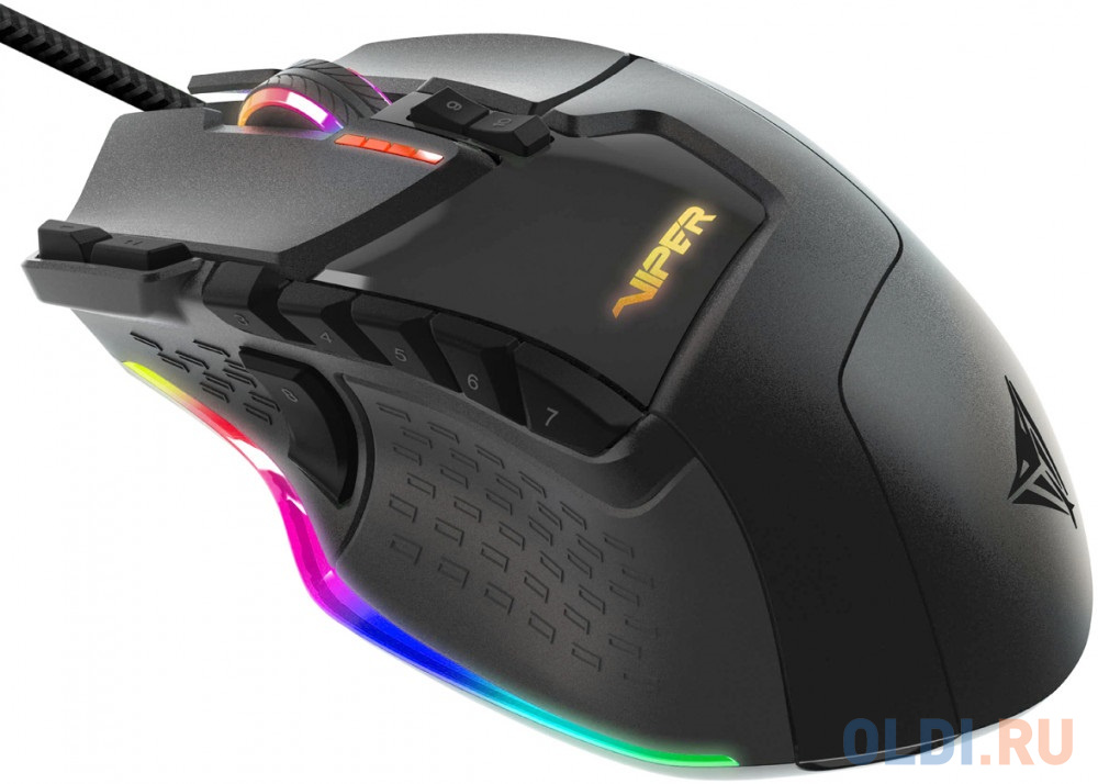 Patriot Viper V570 Blackout Edition Игровая мышь (13 кнопок, 12000 dpi, RGB подсветка, USB)