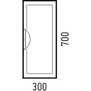 Шкаф подвесной Corozo Монро 30х70 белый (SD-00000679)