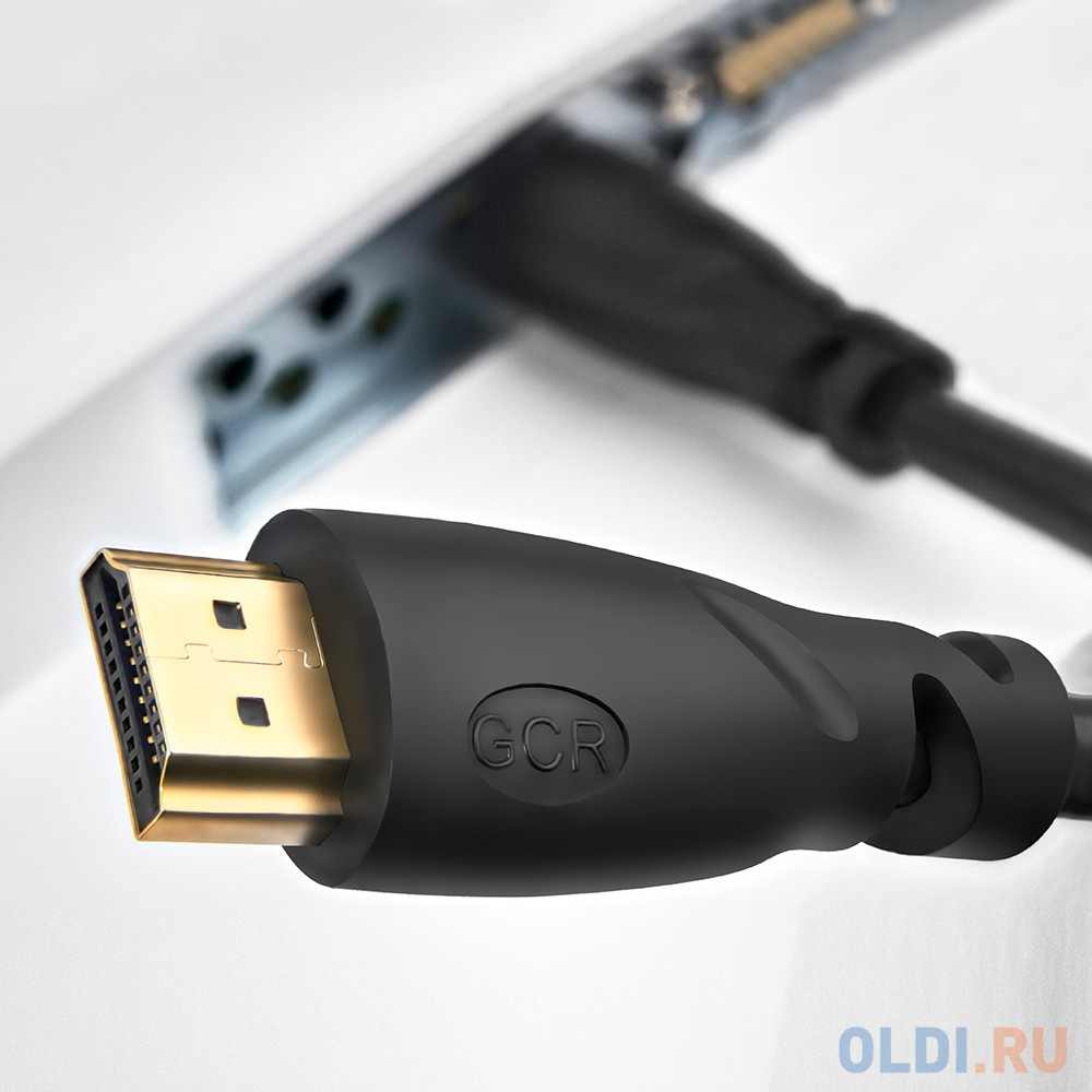 Кабель HDMI 0.5м Green Connection GCR-51765 круглый черный