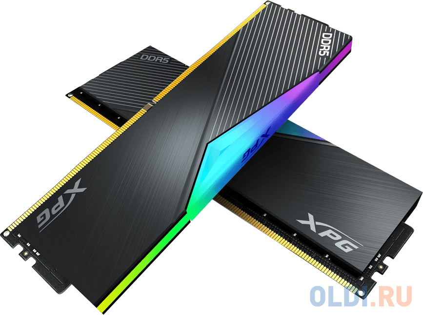 Memory Module ADATA XPG Lancer RGB DDR5 Общий объём памяти 32Гб Module capacity 16Гб Количество 2 5600 МГц Множитель частоты шины 36 1.25 В RGB черный