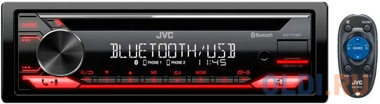 Автомагнитола CD JVC KD-T712BT 1DIN 4x50Вт в Москвe