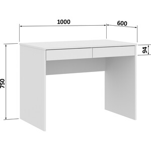 Стол письменный Атмосфера СП-06 белый РЕ/белый РЕ в Москвe