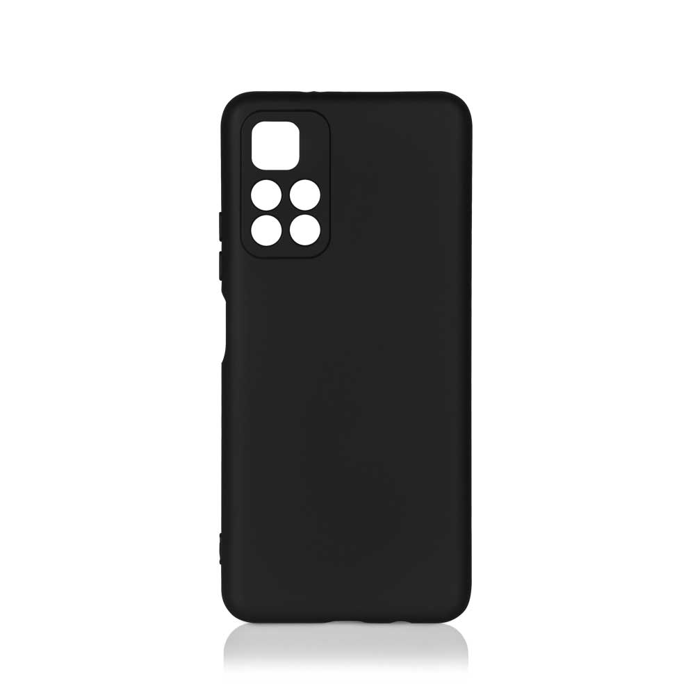 Чехол DF для Poco M4 Pro (5G) c микрофиброй Silicone Black poOriginal-05