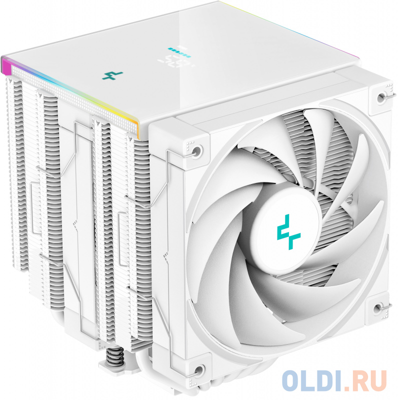 DEEPCOOL AK620 DIGITAL WH LGA20XX/1700/1200/115X/AM5/AM4 (8шт/кор, TDP 260W, PWM, DUAL Fan 120mm, 6 тепл. трубок, ARGB, белый) RET в Москвe