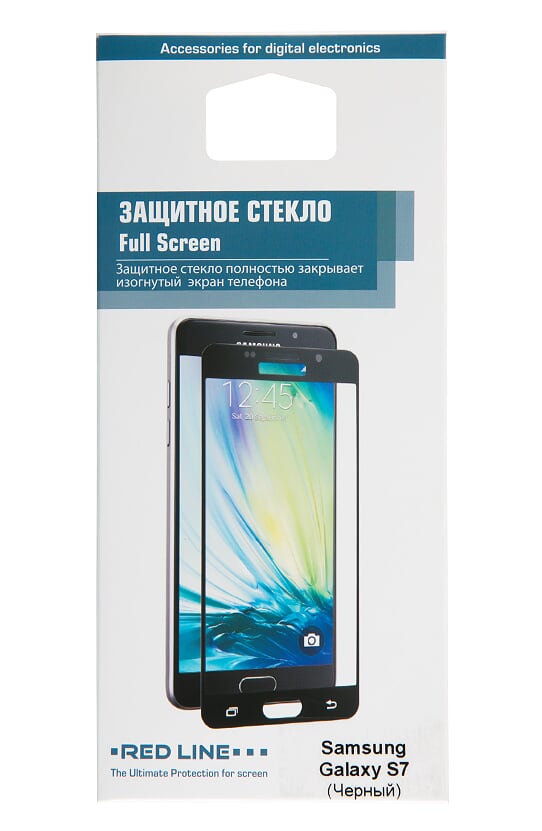 Защитное стекло Red Line для смартфона Samsung Galaxy S7 Full Screen, с черной рамкой (УТ000008702)
