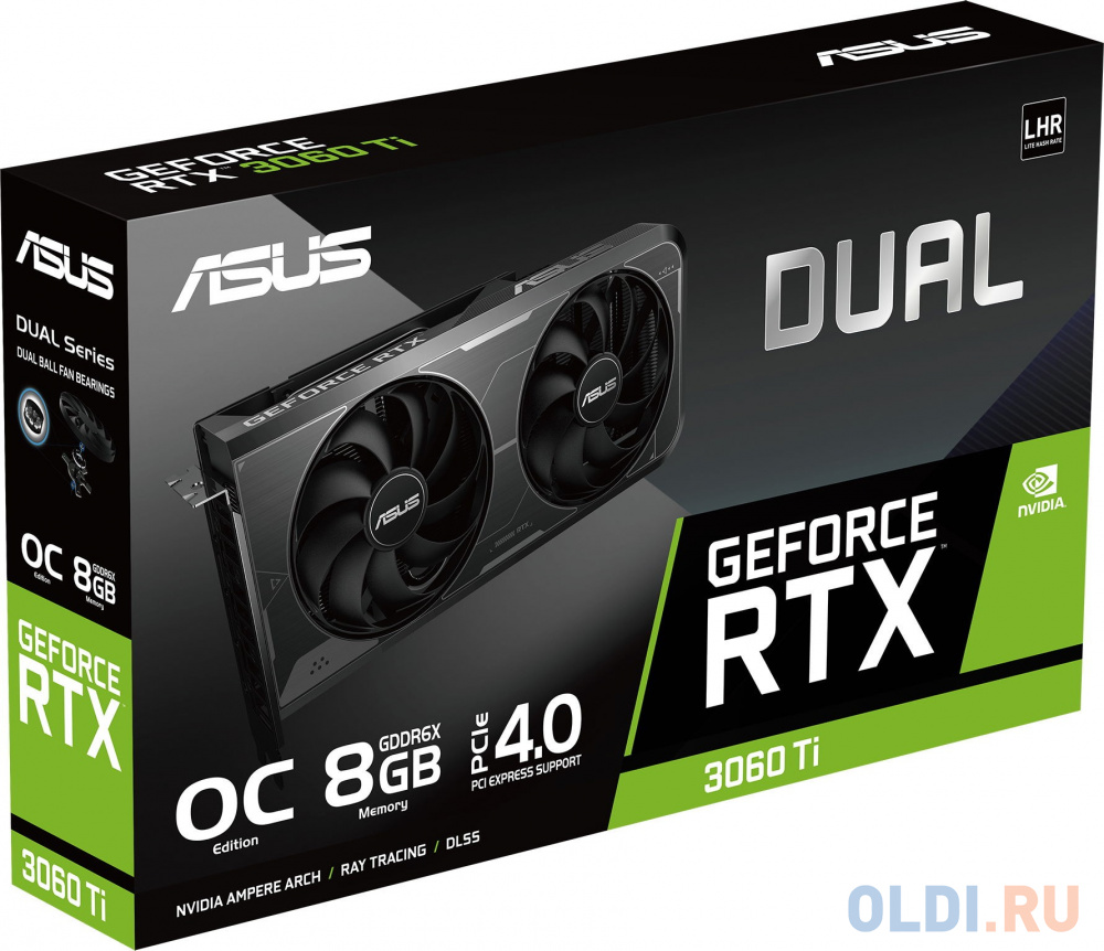 Видеокарта ASUS nVidia GeForce RTX 3060 Ti Dual OC 8192Mb