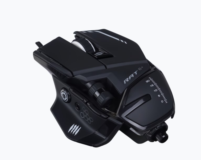 Игровая мышь Mad Catz  R.A.T. 6+ чёрная (PMW3360, Omron, USB, 11 кнопок, 12000 dpi, RGB подсветка) в Москвe