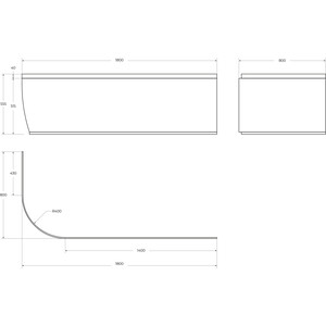 Фронтальная панель Cezares Metauro Corner 180х80 правая (METAURO CORNER-180-SCR-R-W37) в Москвe