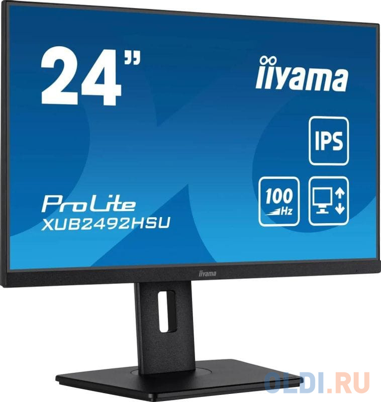 Монитор Iiyama 23.8" ProLite XUB2492HSU-B6 черный IPS LED 0.4ms 16:9 HDMI M/M матовая HAS Piv 1000:1 250cd 178гр/178гр 1920x1080 100Hz DP FHD USB