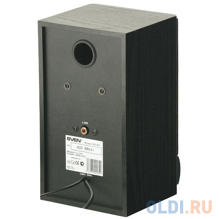 Колонки Sven SPS-607 <2х3W RMS, Дерево, Черные