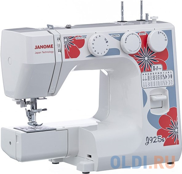 Швейная машина Janome J925S белый/цветы