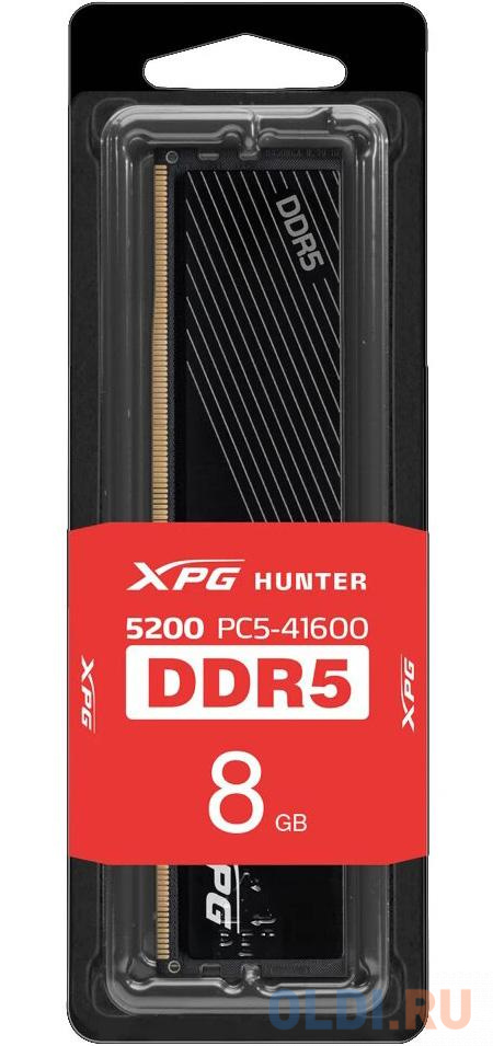 Оперативная память для компьютера A-Data XPG Hunter DIMM 8Gb DDR5 5200 MHz AX5U5200C388G-SHTBK