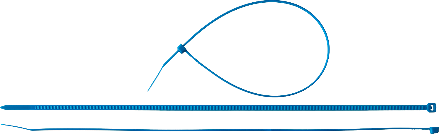 Стяжка ЗУБР КС-С1, 3.6мм x 300мм, 100шт., нейлон, синий (309070-36-300)