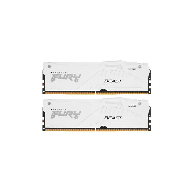 Модуль памяти Kingston Fury Beast White RGB DDR5 DIMM 5600MHz PC-41600 CL40 - 64Gb (2х32Gb) KF552C40BWAK2-64