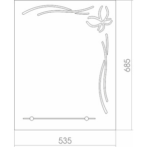 Зеркало Mixline Альтаир 53,5х68,5 с полкой (4620001980055)