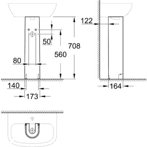 Пьедестал Grohe Bau Ceramic (39425000) в Москвe