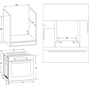 Электрический духовой шкаф Korting OKB 370 CMW