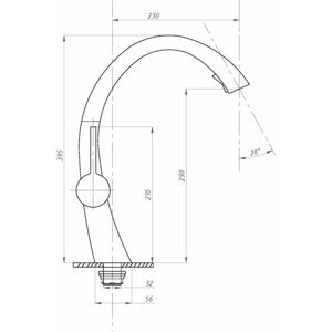 Смеситель для кухни Профсан Steel PSM-300-9 хром