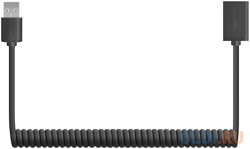 Greenconnect Удлинитель 2.0m  USB 2.0, AM/AF витой, черный, 28/28 AWG, экран, Premium, GCR-UEC0M-BB2S-2.0m