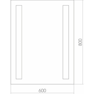 Зеркало Mixline Танго 60х80 с подсветкой и фацетом (4620001981939) в Москвe