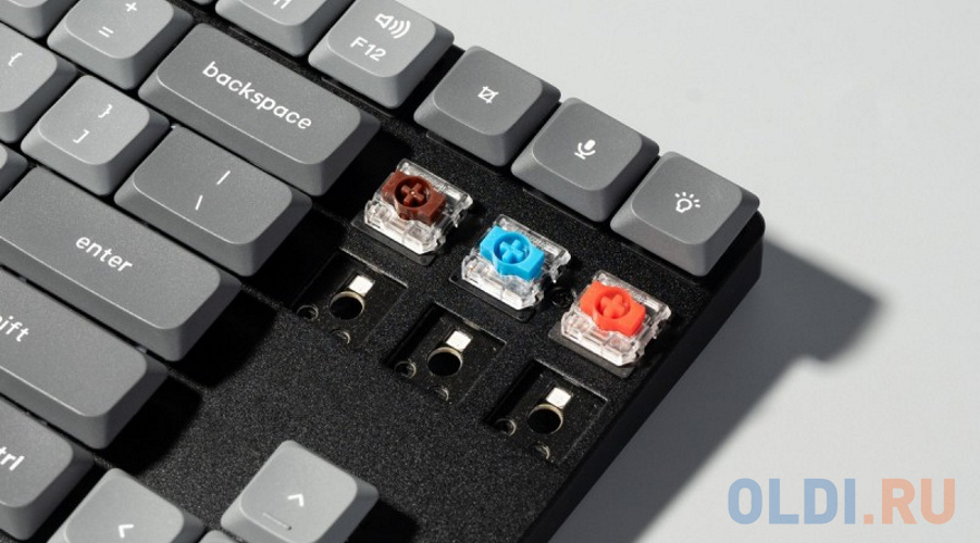 Беспроводная механическая ультратонкая клавиатура QMK Keychron K1 Max, 87 клавиш, White LED подсветка, Gateron Brown Switch