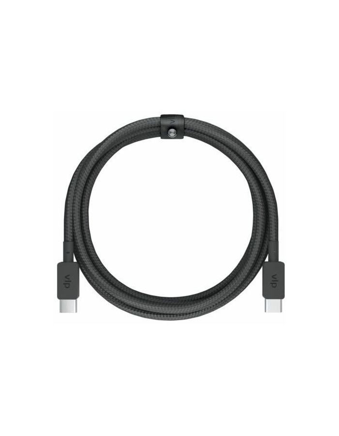 Дата-кабель VLP Nylon Cable USB C - USB C, 1.2м, черный