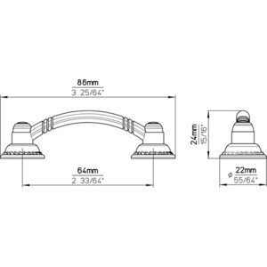 Ручка мебельная Siro 812-86ZN10