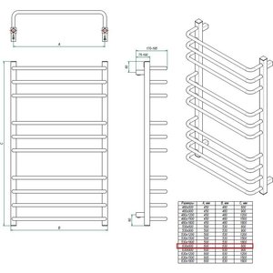 Полотенцесушитель водяной Grota Eco Forte 63х60