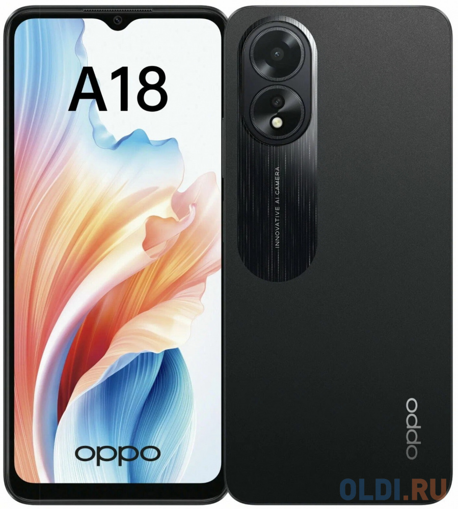 Смартфон OPPO Смартфон OPPO A18 CPH2591 4+128Gb Черный