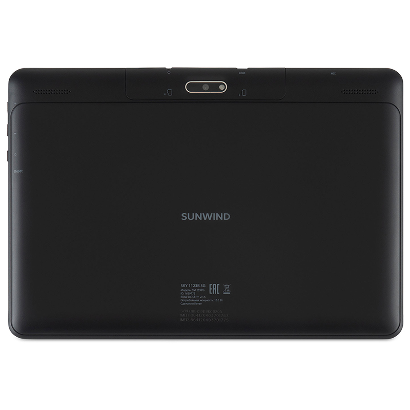 Планшет SunWind Sky 1123B 3G Black (Spreadtrum SC7731E 2.0GHz/1024Mb/16Gb/3G/Wi-Fi/Bluetooth/GPS/Cam/10.1/1280x800/Android)