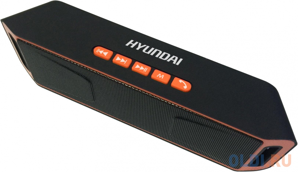 Колонки Hyundai H-PAC160 1.0 черный/оранжевый 6Вт беспроводные BT
