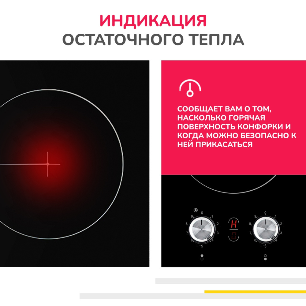 Электрическая варочная панель Simfer H30D12B000, сенсорная панель, индикатор остаточного тепла в Москвe