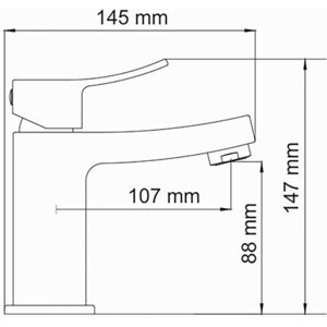 Смеситель для раковины Wasserkraft Aller хром (1064)