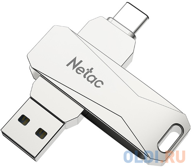 Флеш Диск Netac U782C 512Gb <NT03U782C-512G-30PN>, USB3.0+TypeC, металлическая