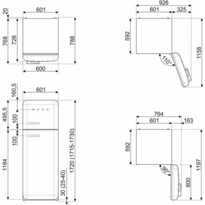 Холодильник Smeg FAB30RCR5