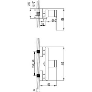 Смеситель для душа AQUAme Asti шлифованное золото (AQM6413BG) в Москвe