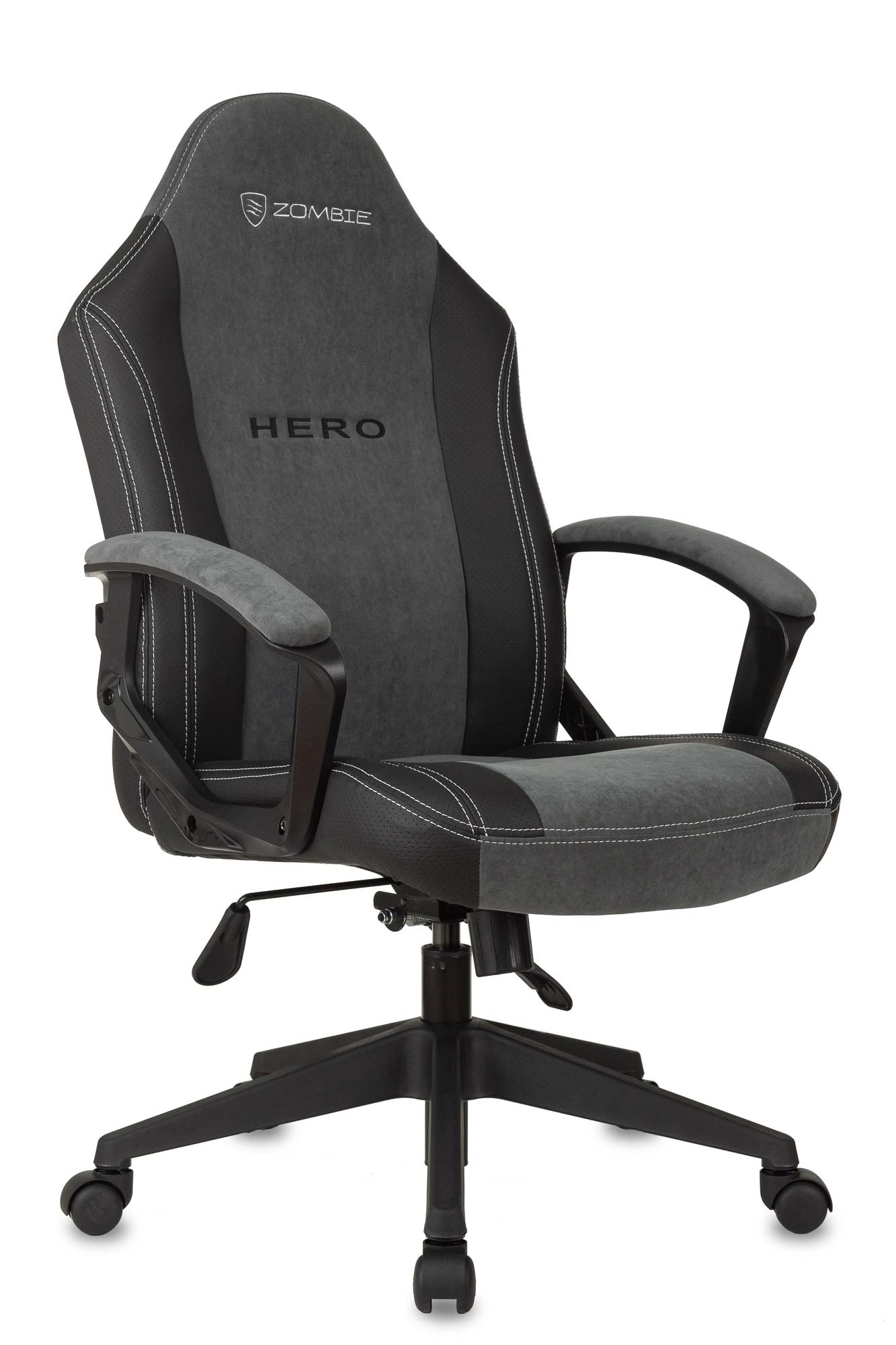 Кресло игровое Бюрократ ZOMBIE Hero, серый (ZOMBIE HERO)